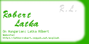 robert latka business card